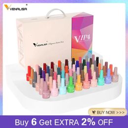 VENALISA VIP4 Kit Nail Gel Polish HEMA FREE Full Coverage 3660 Colour Pigment Professional Art Longlasting Varnish 240219