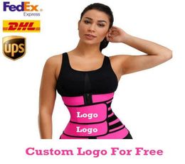 Custom Logo Men Women Shapers Waist Trainer Belt Corset Belly Slimming Shapewear Adjustable Waist Support Body Shapers FY80842261765