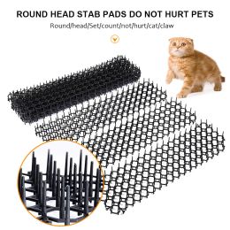 Cages Garden Cat Scat Mats Anti Dogs Repellent Mat Prickle Strips Net Spike Keep Cat Dog Away Digging Climbing Cat Fence Pets Supply