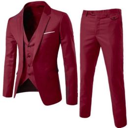 Suits Jodimitty Wedding Suits For Men Elegant Blazers Set 3 Pieces Luxury Business Formal Vest Pants Full Coats Jackets Free Shipping