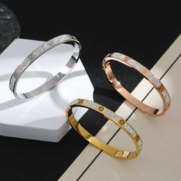 Designer charm Carter Mantian Star Three Row Diamond Bracelet Titanium Steel Womens Light Luxury Fashion Rose Gold Jewellery