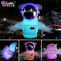 wholesale 6M Height Giant Advertising Inflatables Advertising Astronaut Bust With Led Lights Inflatable Cartoon Character Blow Up Space Theme Decoration Toys