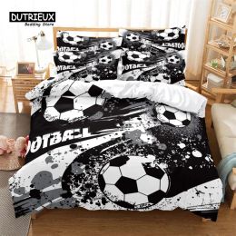 sets Football Bedding Set for Boys, Competitive Sports, King Quilt Cover, Youth Children's Double Duvet Cover, Bedding Set