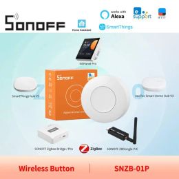 Control Sonoff Zigbee Wireless Switch SOS Emergency Button SNZB01P On/off Light Switch One Key Alarm 3 Mode Switch Work With Zigbee Hub