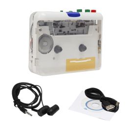Player Cassette Player Walkman MP3/CD Audio Auto Reverse USB Cassette Tape Player Cassette MP3 Converter Built In Mic Easy To Use White
