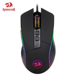 Mice REDRAGON Lonewolf G105 RGB USB Wired Gaming Mouse 8000 DPI 8 buttons mice Programmable ergonomic For Computer Laptop PC Gamer