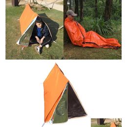 Tents And Shelters Emergency Tube Tent Survival Outdoor Durable Shelter For Cycling Cam Survival8369299 Drop Delivery Sports Outdoors Dh9Ps