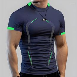 Mens t Shirts Summer Gym Shirt Sport Men Quick Dry Running Man Workout Tees Fitness Tops Oversized Short Sleeve T-shirt Clothes