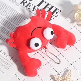 Animais de pelúcia de pelúcia caranguejo vermelho brinquedo de pelúcia pingente chaveiro brinquedo de pelúcia bonito animal de pelúcia