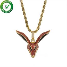 Designer Necklace Hip Hop Bling Chains Jewellery Men Iced Out Pendant Mens Gold Chain Pendants Luxury Diamond Cartoon Charms Rapper 311Z