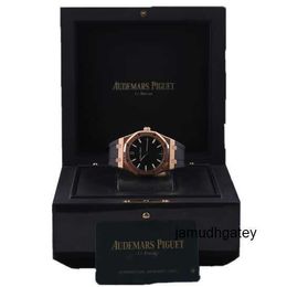 Timepiece Wristwatch Tourbillon Watch AP Wrist Watch Royal Oak Series 15500 Automatic Machinery Mens 18K Rose Gold Material 41MM Caliber Complete Set