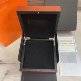 High Quality Luxury Factory Supplier Customised Wholesale Mens For PM Watch Box Wooden Inner Outer Man's Orange Watches Boxes Papers Wristwatch Velvet