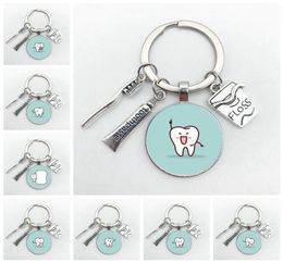 2020 New Dentist Dental Glass Keychain Dental Assistant Gift Dental Care Keychain3982885