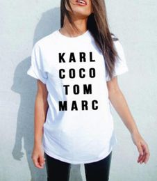 Summer Men Women Black karl coco tom marc American T shirt Woman Tee Fashion Tops Street Hippie Punk Men Womens Tshirts5841242