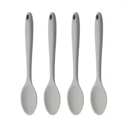 Spoons 4 Pcs Silicone Spoon Soup Kitchen Supplies Non-stick Silica Gel Cooking Multipurpose Vintage Decor