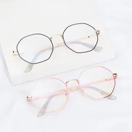 Sunglasses Retro Metal Eye Wear Anti-blue Light Glasses Vision Care Eyeglasses Myopia Optical Mirror