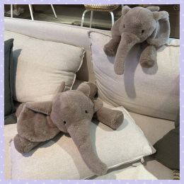 Cushions Super Soft Grey Elephant Plush Toys Cute Stuffed Flappy Ears Long Plush Elephant Animals Plushy Hugging Pillow Kids Xmas Gift