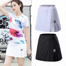 Skorts 2019 Women Summer Sports Skirt with Shorts Badminton table tennis Skorts Breathable Anti Leakage Yoga Golf Jogging Skirts