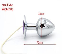 Three size for choice electric shock anal plug electro shock butt plug medical themed toys electro sex toy for coupl5292345