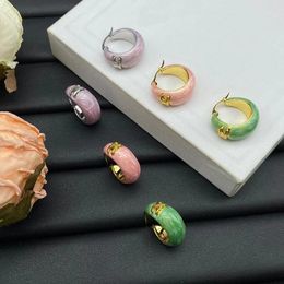 2024 New fashion brand designer earrings Purple Enamel Cute earring for fashion women Earrings Luxury Jewellery gift