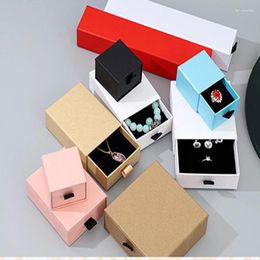 Jewelry Pouches 20pcs Packaging Box Bracelet Earrings Ring Necklace Cardboard Drawer Jewellery