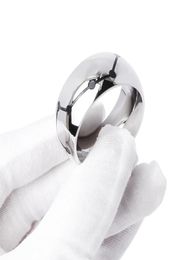 2022 New Dipper Stainless Steel Penis Lock Cock Ring BDSM Metal Ball Stretcher Scrotum Delay Ejaculation Sex Toy for Men5777981