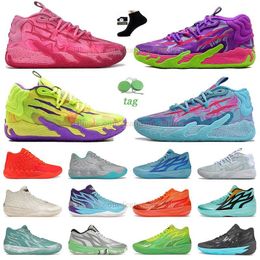 Rick and Morty LaMelo Ball MB.01 2.0 03 Men Basketball Shoes pink shoe mb03 Queen City Black Sunset Glow Red Blast White Green Rare Gutter Melo outdoor Women mens Sneakers