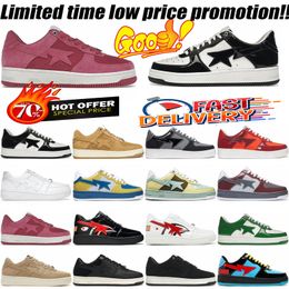 New style Sta Casual Shoes SK8 Patent Leather Shark Black White Blue Pink Grey Orange chaussure Outdoor Men Women Sports Sneakers Trainers size 36-45