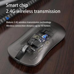 Mice 2023 Aluminium Alloy Wireless Mouse Rechargeable Mute Laptop Desktop Computer Convenient DualMode Mouse