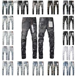 Men's Jeans designer PURPLE BRAND jeans for men women pants purple summer hole hight quality Embroidery jean Denim Trousers Mens Purple 240229