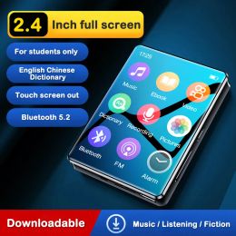 Player 1Pcs 2.4 Inch Full Screen MP3 Walkman Student Version Mini Ultrathin Bluetooth Portable Touch Screen Music Player Support FM