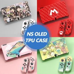 Cases Cute Kawii Animal Forest Crossing Monster Hunter Cover Shell Silicone TPU Soft Case For Nintendo Switch OLED