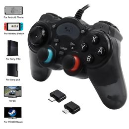 Gamepads 7 in 1 Wired Game Controller for PS3/PS4/Switch/PC Game Console Joystick Gamepad with OTG Converter Game Accessories