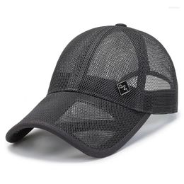 Ball Caps Unisex Breathable Full Mesh Baseball Cap Extended Brim Quick Drying Running Hat Lightweight Cooling Water Sports