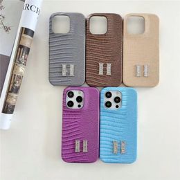 Fashion Designer Leather iPhone Case for iPhone 15 Pro Max Cases Apple iPhone 15pro 14plus 14promax 14 13pro 13 12 11 Pro Max 14 Pro Brand Letter H Cellphone Cases Cover