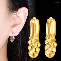 Stud Earrings Silver Colour Personality Pendientes Mini Huggies Plain Circle Beads Earring 2024 Luxury Jewellery 1Y993