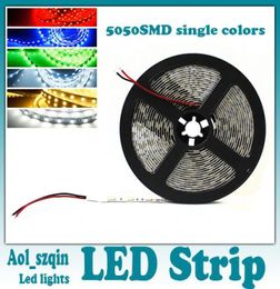 top quality 5050 smd led strip light single Colour pure cool warm white red green blue yellow nonwaterproof 300leds 5mreel3849668