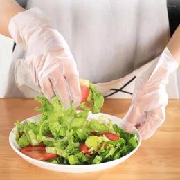 Disposable Gloves 50Pcs Latex Free TPE Transparent Non-Slip Acid Work Cleaning Safety Food Grade Household