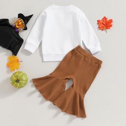 Clothing Sets Toddler Baby Girls Outfits Letter Print Long Sleeve Sweatshirts Flare Pants 2Pcs Fall Winter Clothes Set