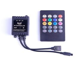DC12V 6A 20Key Music IR Remote Controller LED Lights Controller Dimmer For SMD 3528 5050 2835 3014 RGB LED Strip8523109