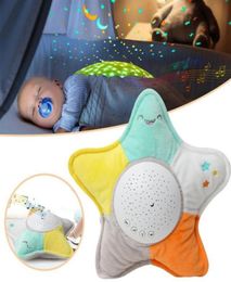 Night Lights Kids Soft Toys Stuffed Sleep Projection Lamps Animal Plush Glowing Music Stars Projector Light Baby Gift7767481