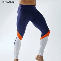 Tights GANYANR Running Tights Men Compression Pants Leggings Gym Fitness Basketball Yoga Sexy Track Football Exercise Winter Dry Fit