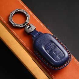 Genuine Leather Car Key Case Cover for Honda Civic City Turbo Keyring Fob Shell