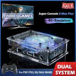 Consoles Super Console X Max Plus Retro Video Game Console Dual System 8K HD Wifi With 97000 Games Mini Emulation Game Box For SS/PSP/DC