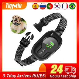 Collars TinMiu Anti Barking Dog Collar Rechargeable Automatic Bark Stopper Effective Stop Barking IP67 Waterproof Collars For Dog