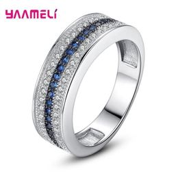 Cluster Rings Trendy Blue Topaz 925 Sterling Silver Woman Men S925 Ring Gemstone Pink Sapphire Party Jewellery Bague213Z