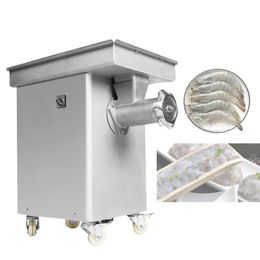 Stainless Steel Meat Grinder Commercial High-Power Multi-Function Powerful Large-Scale Frozen Chicken Rack Meat Grinder 2200W