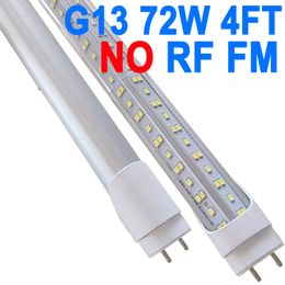 4FT T8 T10 T12 LED Tube Light Bulbs 48" G13 18W 6000K Cool White AC85-265V Fluorescent Replacement Dual-end Powered Ballast Bypass Garage Warehouse Cabinet crestech