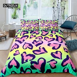 Bedding Sets 3D Colorful Heart Print Home Living Luxury 2/3Pcs Comfortable Duvet Cover PillowCase Queen And King EU/US/AU Size