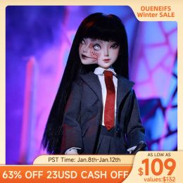 Dolls BJD Doll Two Face 1/4 Mio Full Set Double Emotion Conjoined Horror Anime Doll Professional Makeup ShugaFairy Minifee Human Ghost